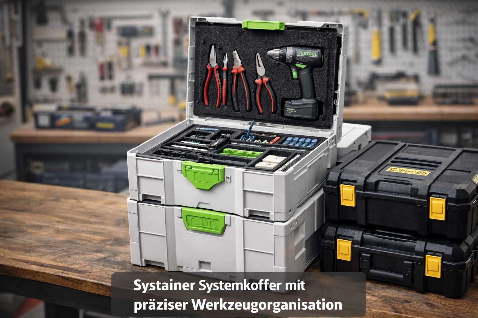 Systainer Ordnungssystem mit sauber sortierten Werkzeugen