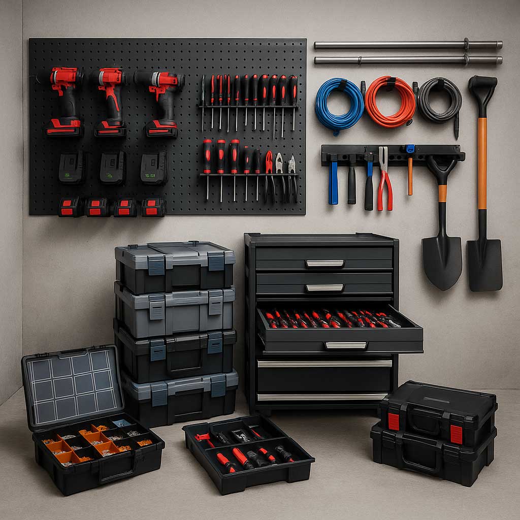 Perfekt organisiertes Werkzeugsystem – Gesamtübersicht