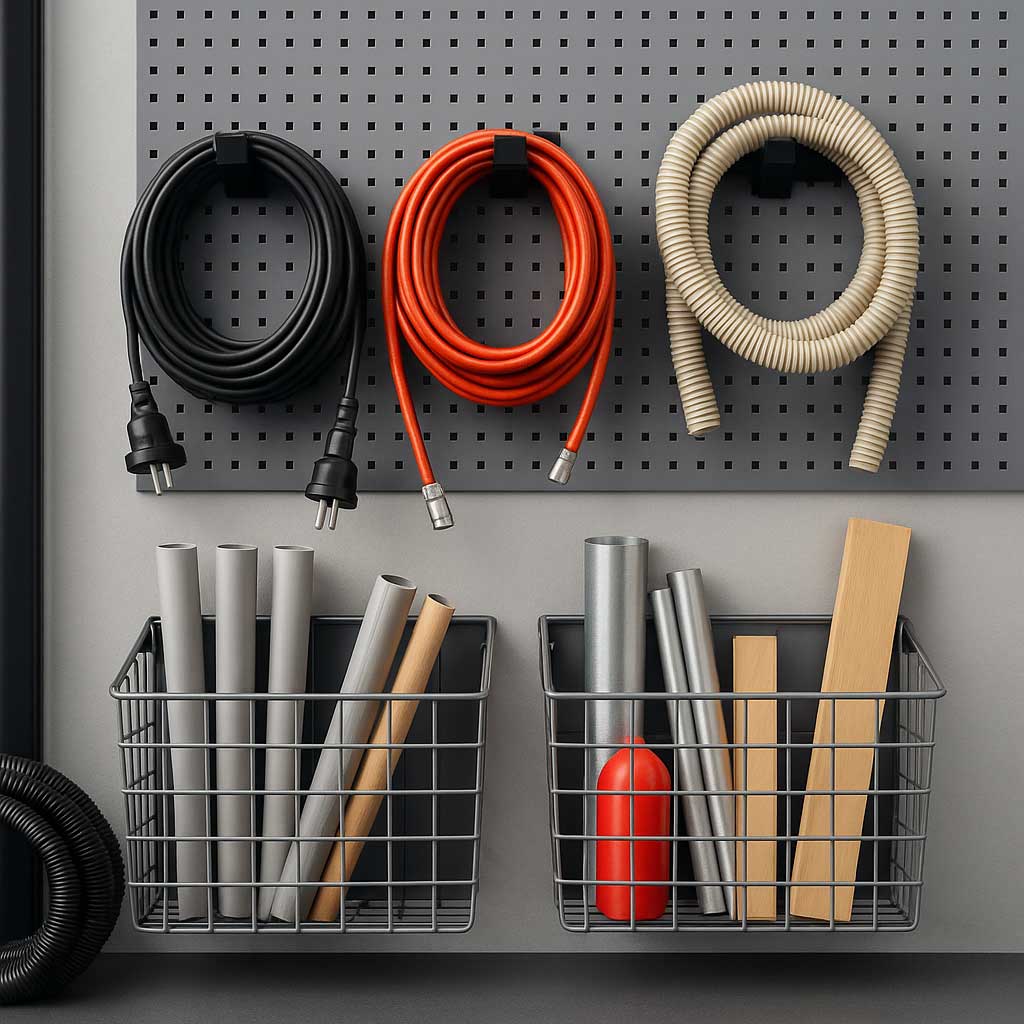 Kabel- und Langgut-Halter im Fahrzeug