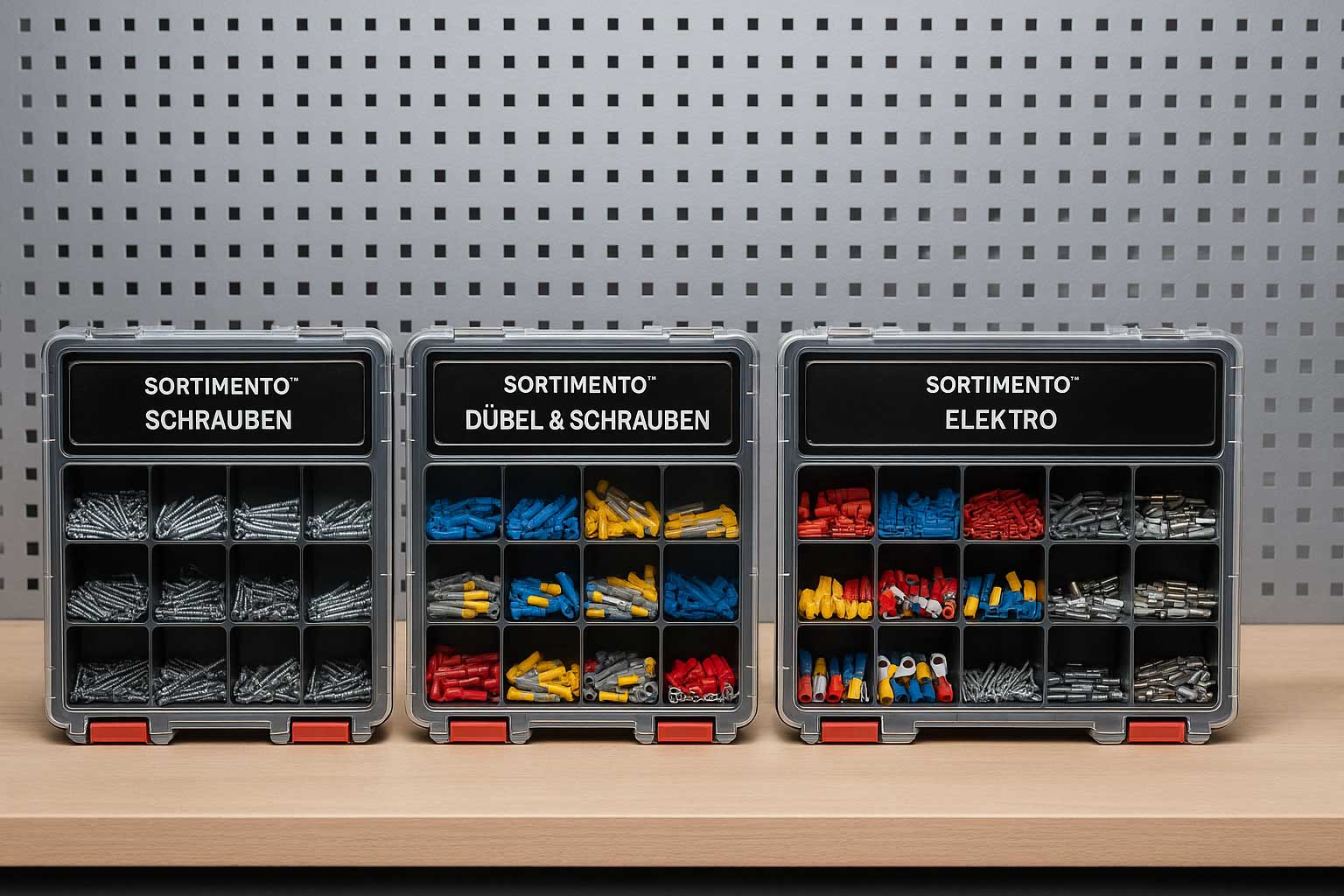 Sortimentskästen für Schrauben und Dübel