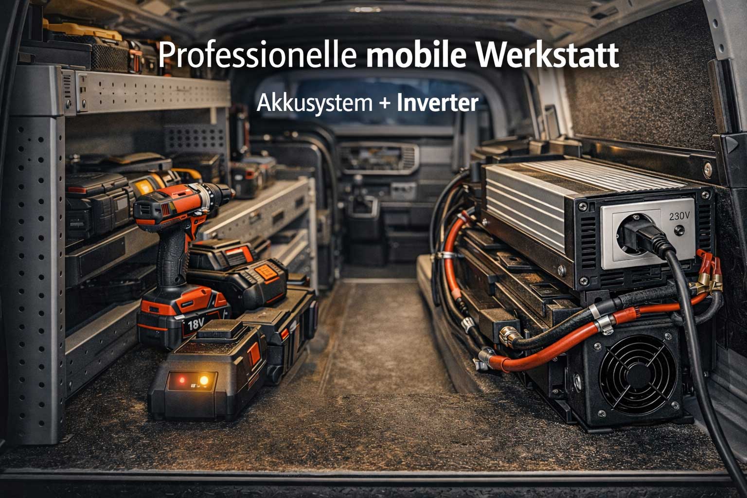 Fazit zur Stromversorgung im Fahrzeug: Akkusystem oder Inverter für mobile Werkstatt