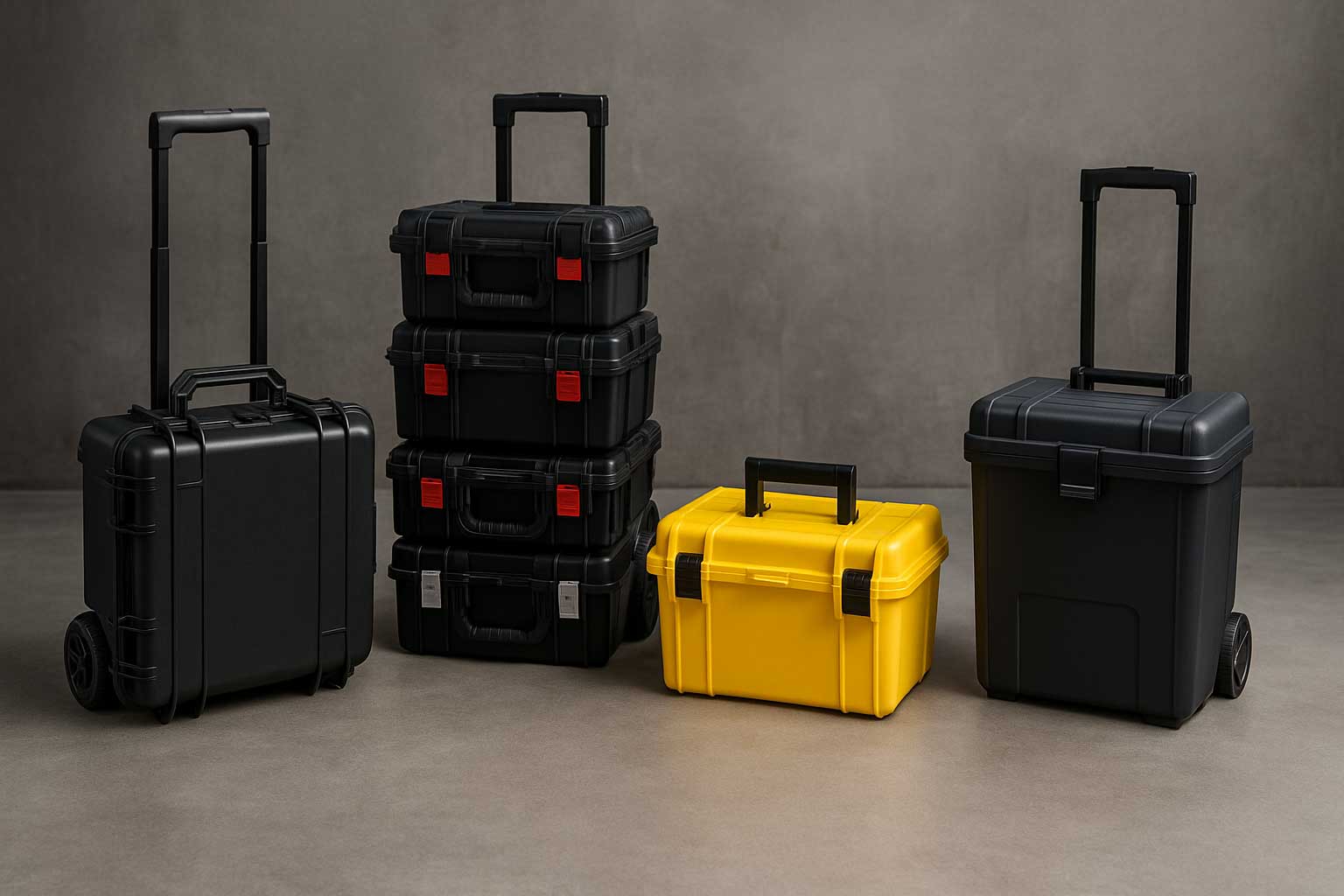 Übersicht über verschiedene Rollkoffer- und Trolleytypen