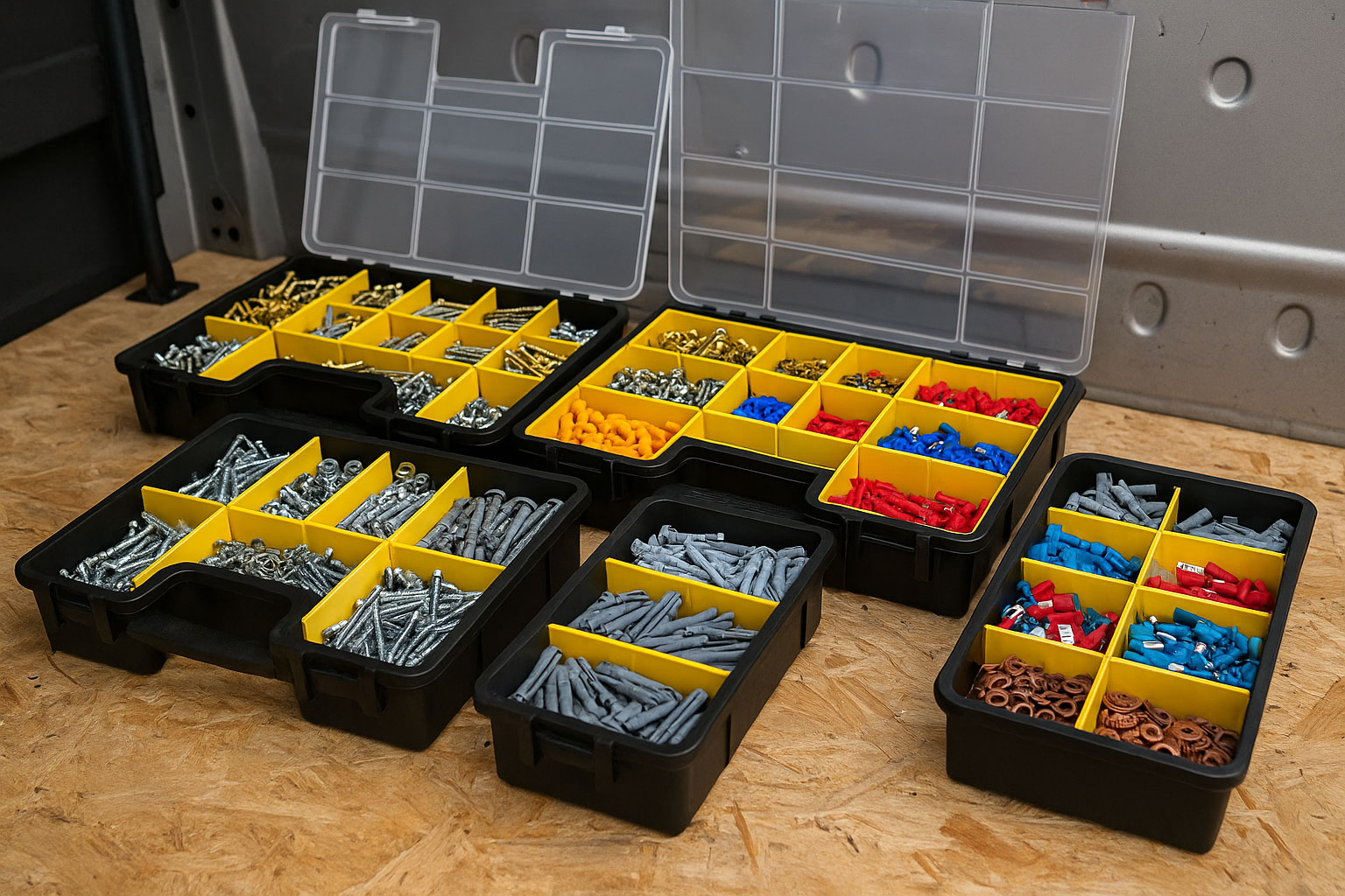 Sortimentskästen mit Kleinteilen