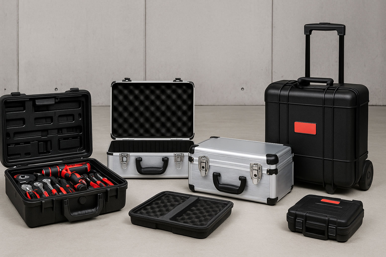 Übersicht verschiedener Werkzeugkoffer