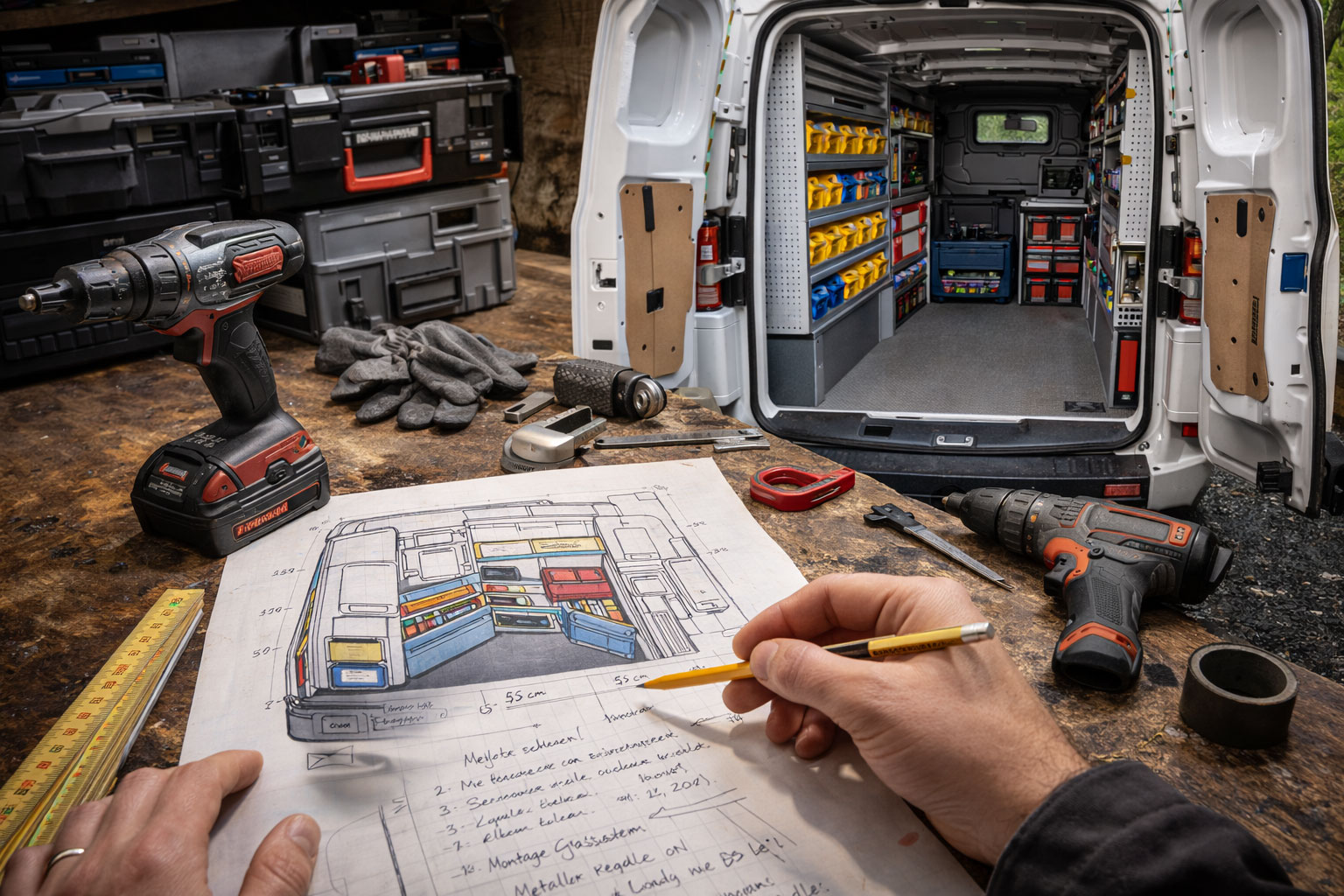 Projekte und Umbauten für mobile Werkstatt und Werkzeug-Organisation: Planung, Umsetzung und Ergebnisse