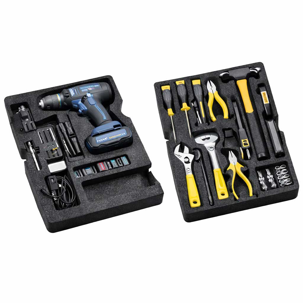 Schaumeinlagen für Werkzeugkoffer und Systemkoffer