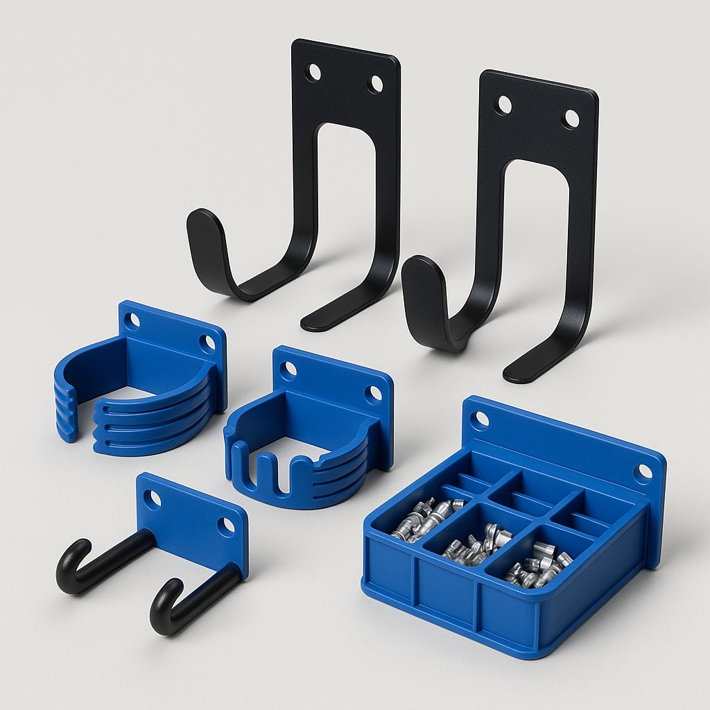 Kabelhalter für Wand und Fahrzeug