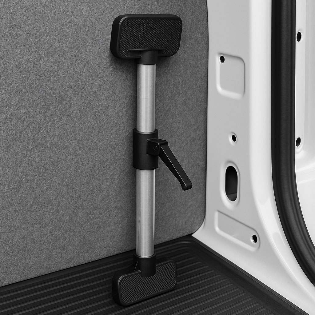 Klemmstange für variable Ladungssicherung im Transporter
