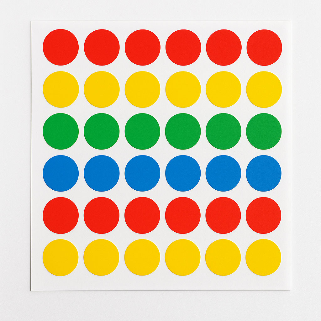 Farbige Markierungsaufkleber für Ordnungssysteme