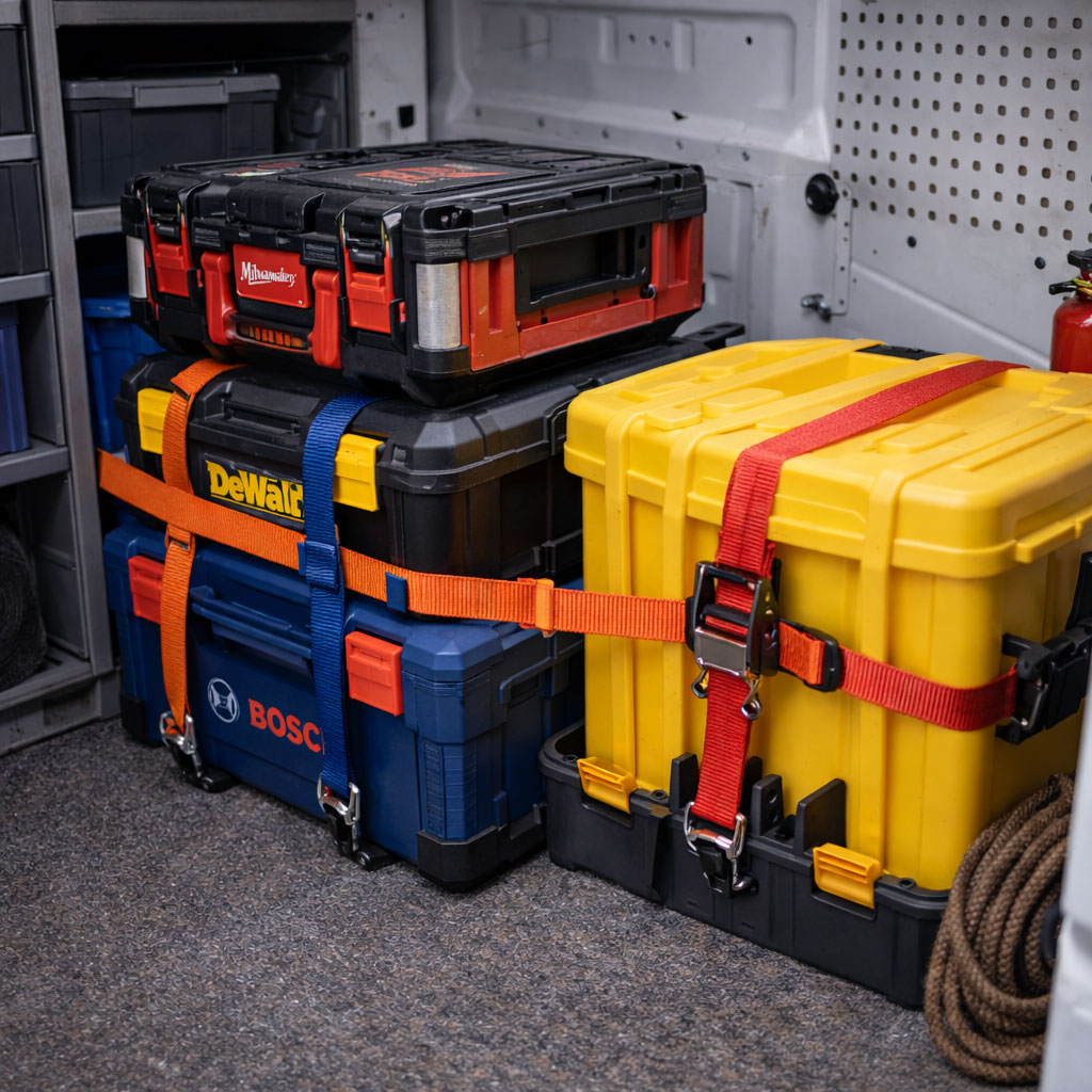 Ladungssicherung Set mit Zurrgurten