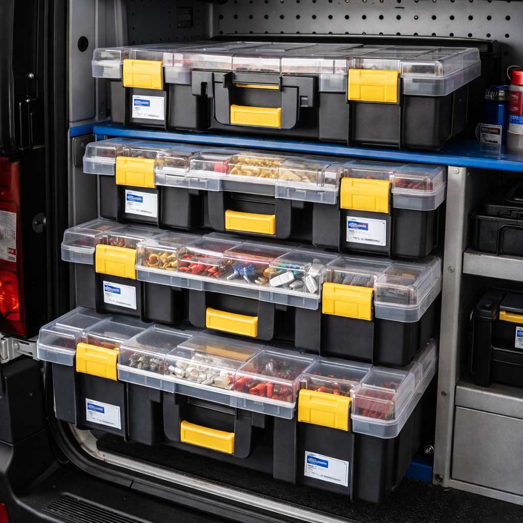 Sortimentskästen für Servicefahrzeuge