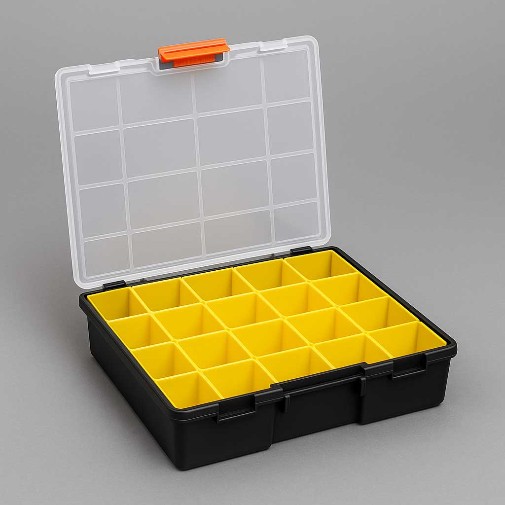 Sortimentskasten für Kleinteile wie Schrauben und Dübel