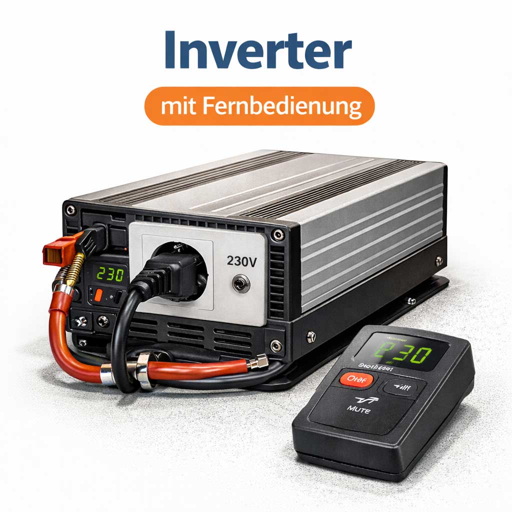 Wechselrichter mit Fernbedienung zur Bedienung vom Fahrerhaus