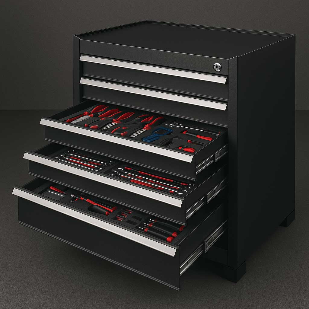 Metall-Schubladenschrank für Werkzeuge und Zubehör