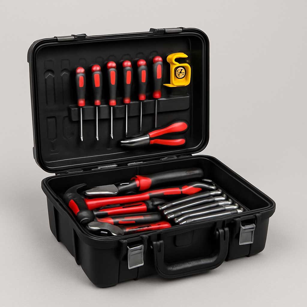 Robuste Kunststoff-Werkzeugkiste mit Tragegriff
