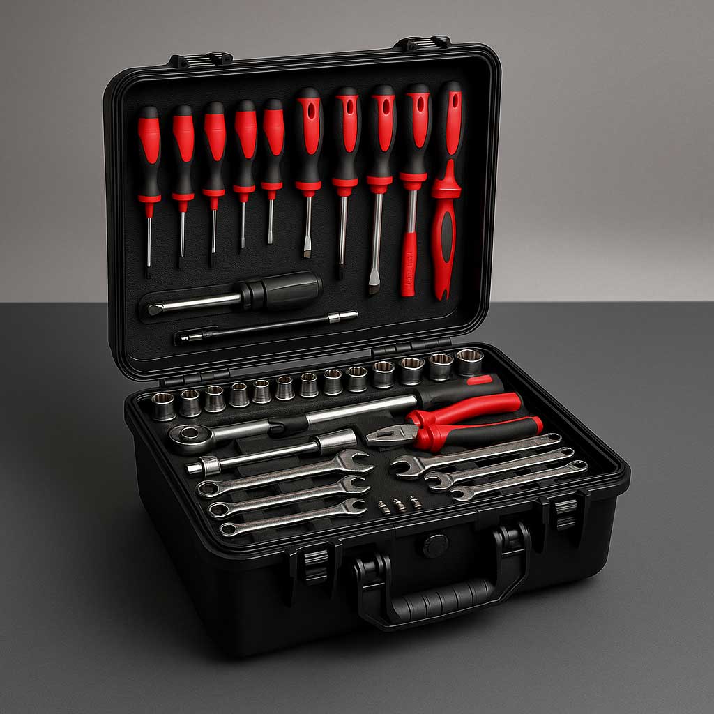 Bestückter Werkzeugkoffer für Profis