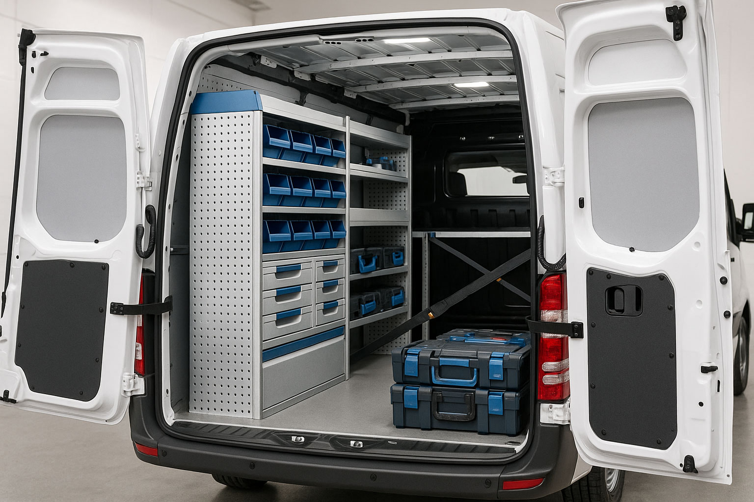 Modulare Fahrzeugeinrichtung im Transporter