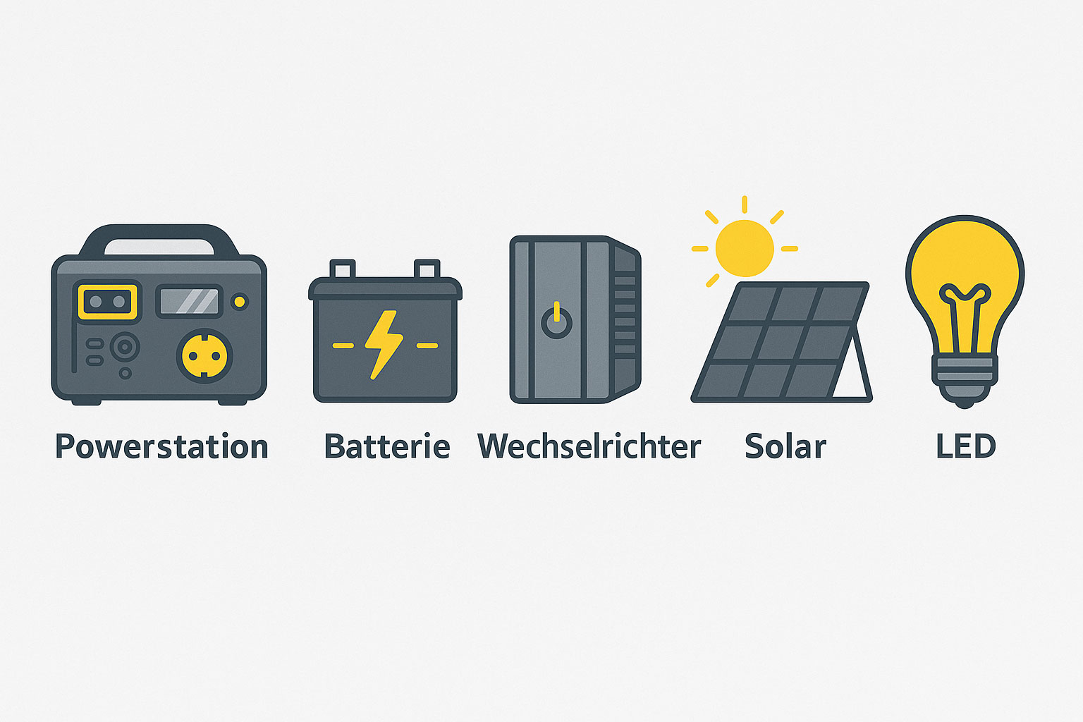 Mobile Stromversorgung im Überblick – Powerstation, Batterie, Wechselrichter und Beleuchtung